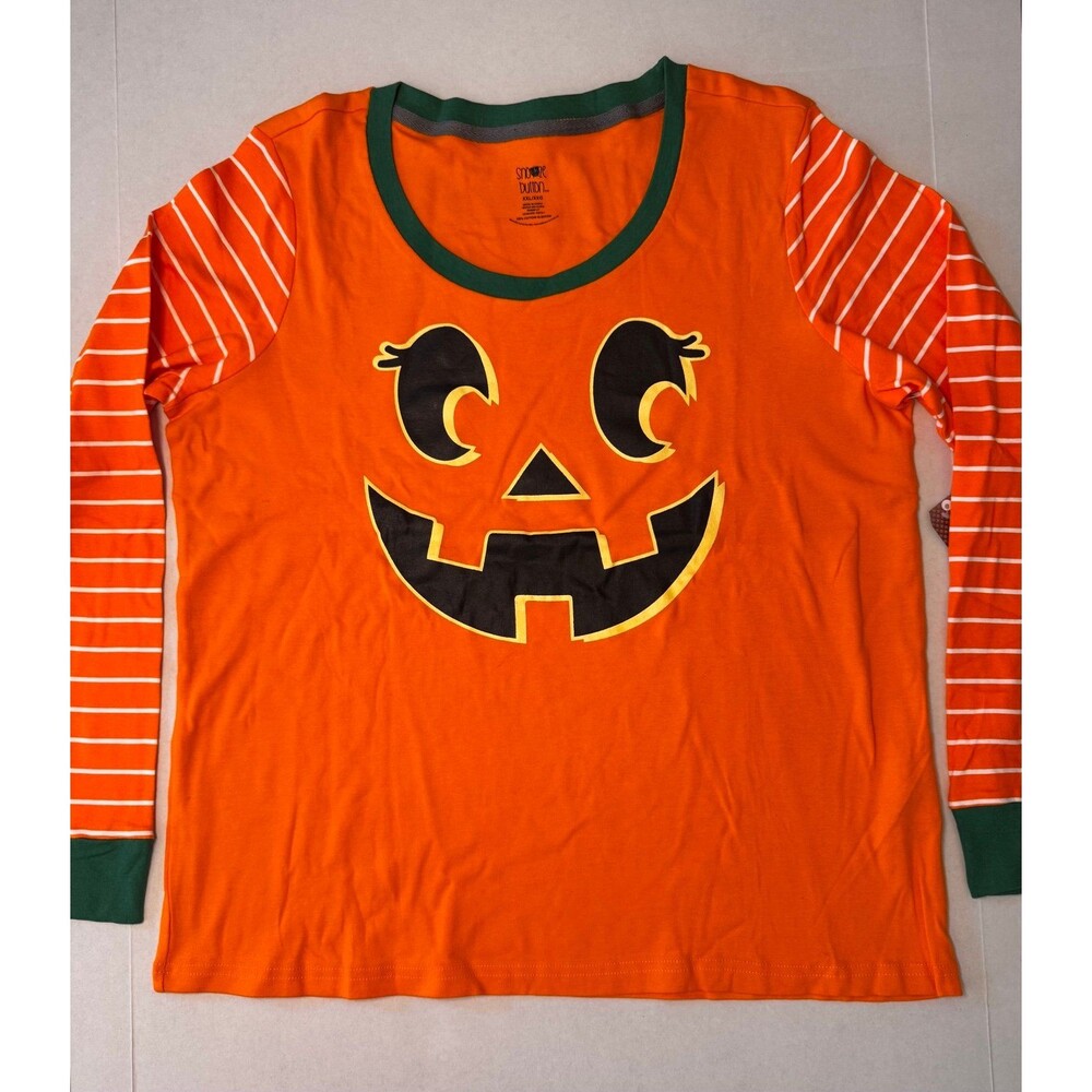 Jack-o’-lantern Halloween Long Sleeve Shirt Sz XXL (fits more like L) NWT (Bx 7)